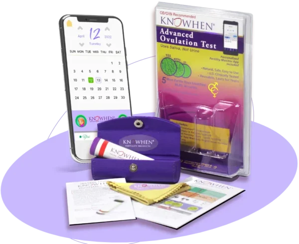 KNOWHEN® Saliva Ovulation Tests Kit – Non-Invasive Ovulation Predictor kit