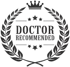 Doctor recommended badge for fertility product, symbol of medical approval and trust